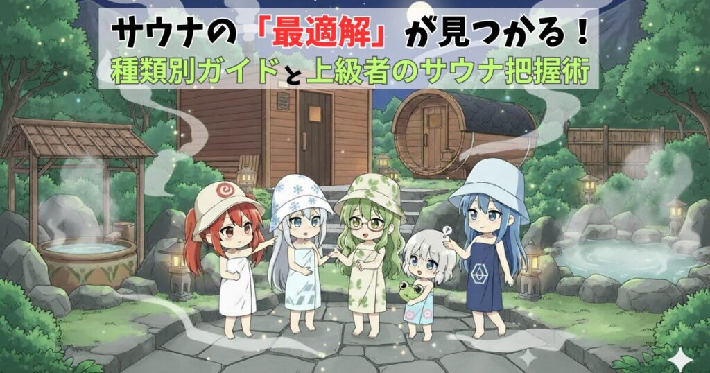 どっちのサウナに入るか選ぶ様子