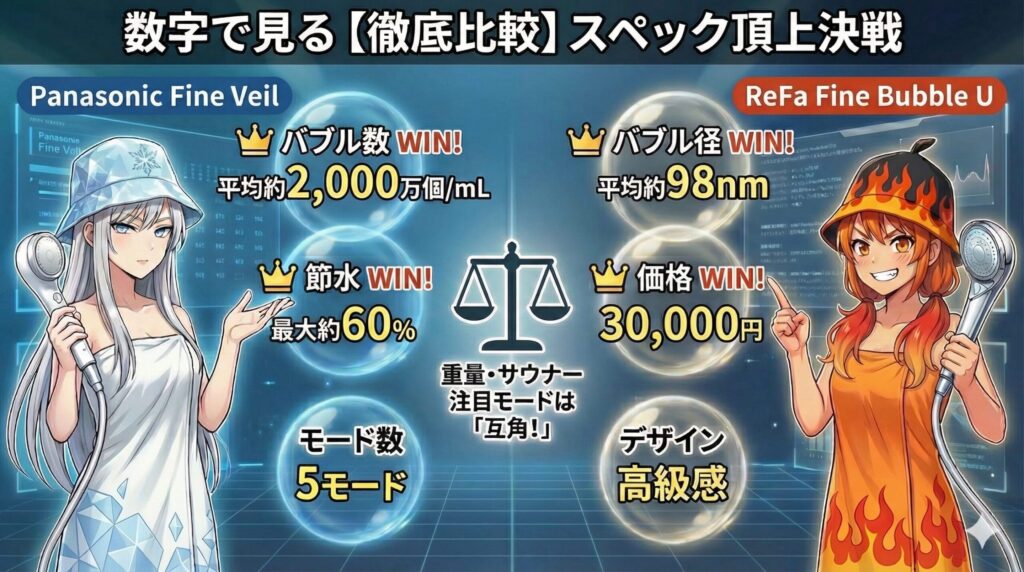 徹底比較のインフォグラフィック