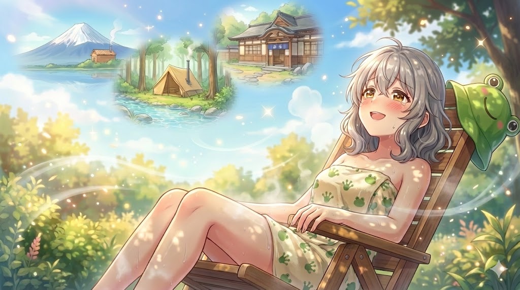 水風呂克服後の外気浴のイメージ