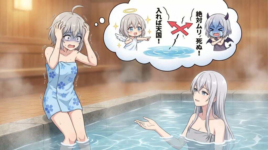 水風呂が苦手なイメージ