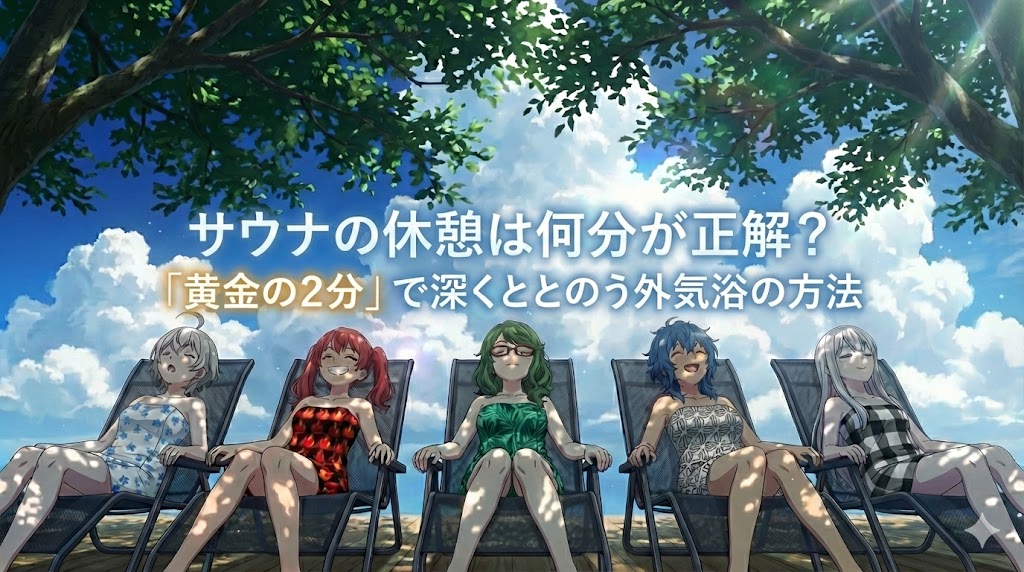 サウナの休憩は何分が正解？「黄金の2分」で深くととのう外気浴の方法