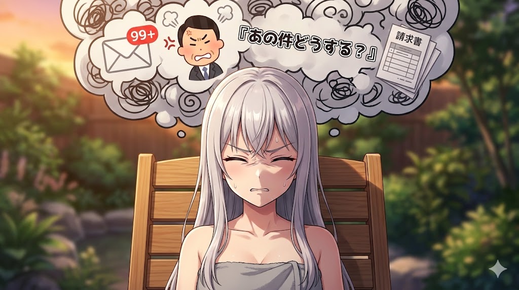 脳のスイッチが切れていないイメージ