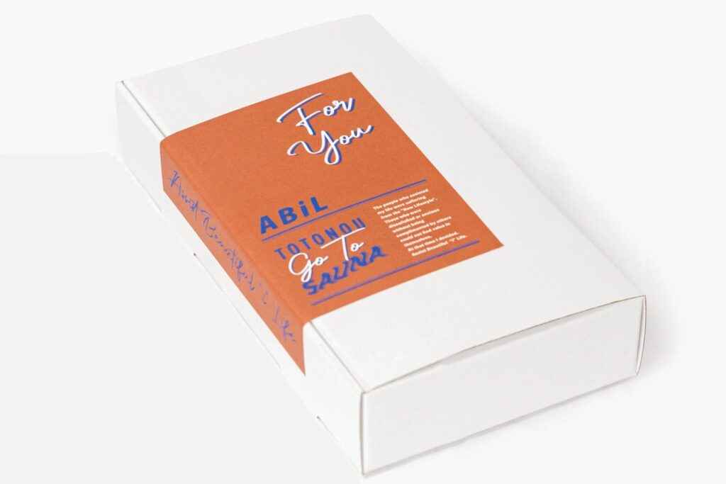 ABiLサウナハットのギフトボックスパッケージ