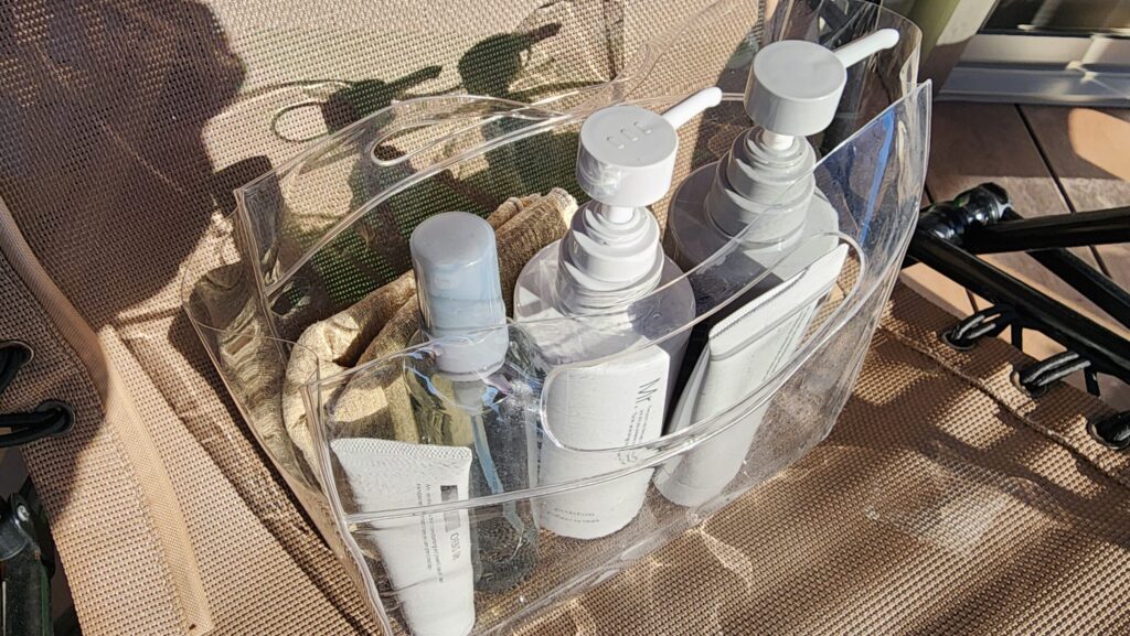 スパバッグにすべて収まっている画像