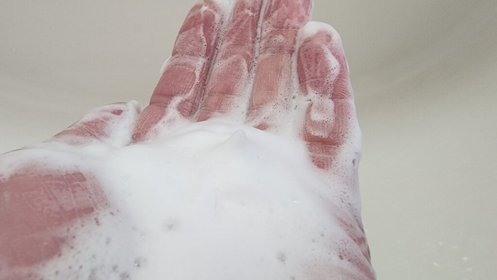 洗顔時の実際の泡立ち