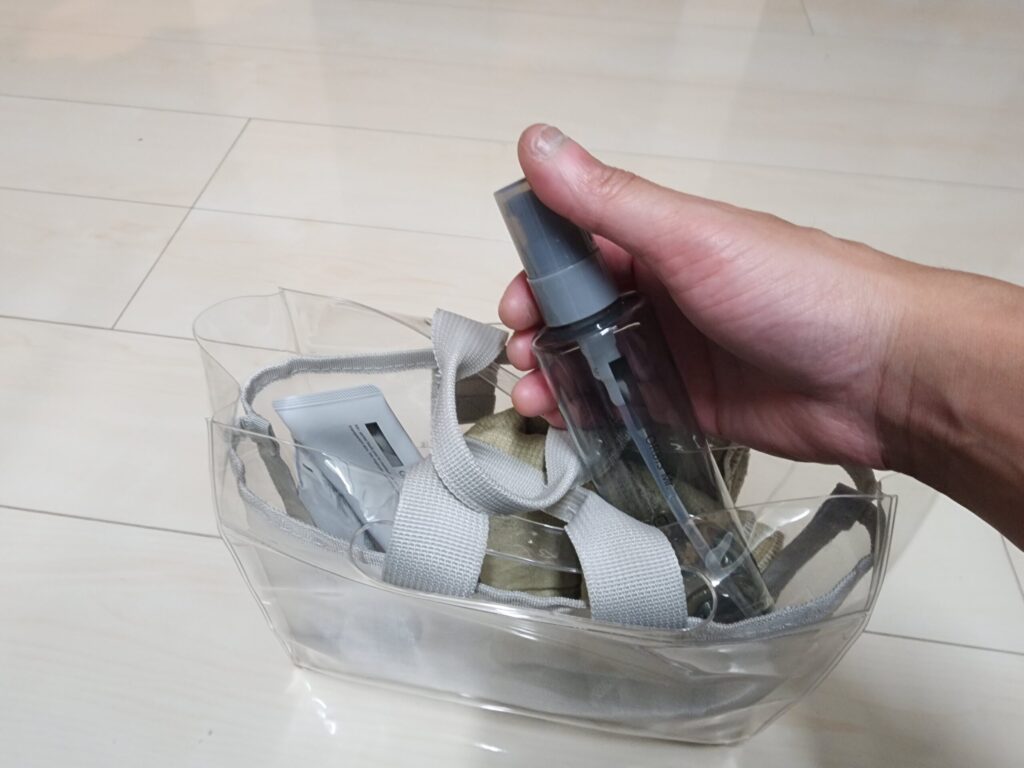 スパバッグから取り出した様子