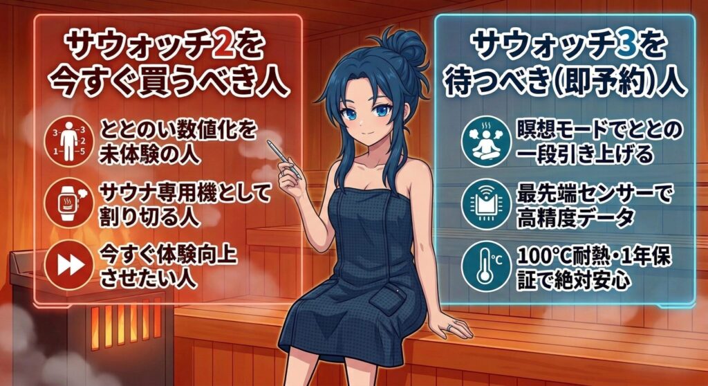 サウォッチ2か3かどっちを買うべき？