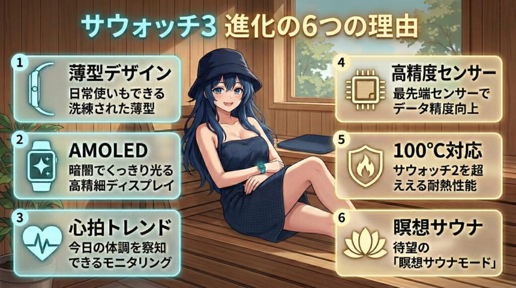 サウォッチ進化点まとめ