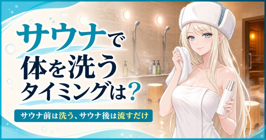 サウナで体を洗うタイミングは？サウナ前は洗う、サウナ後は流すだけ