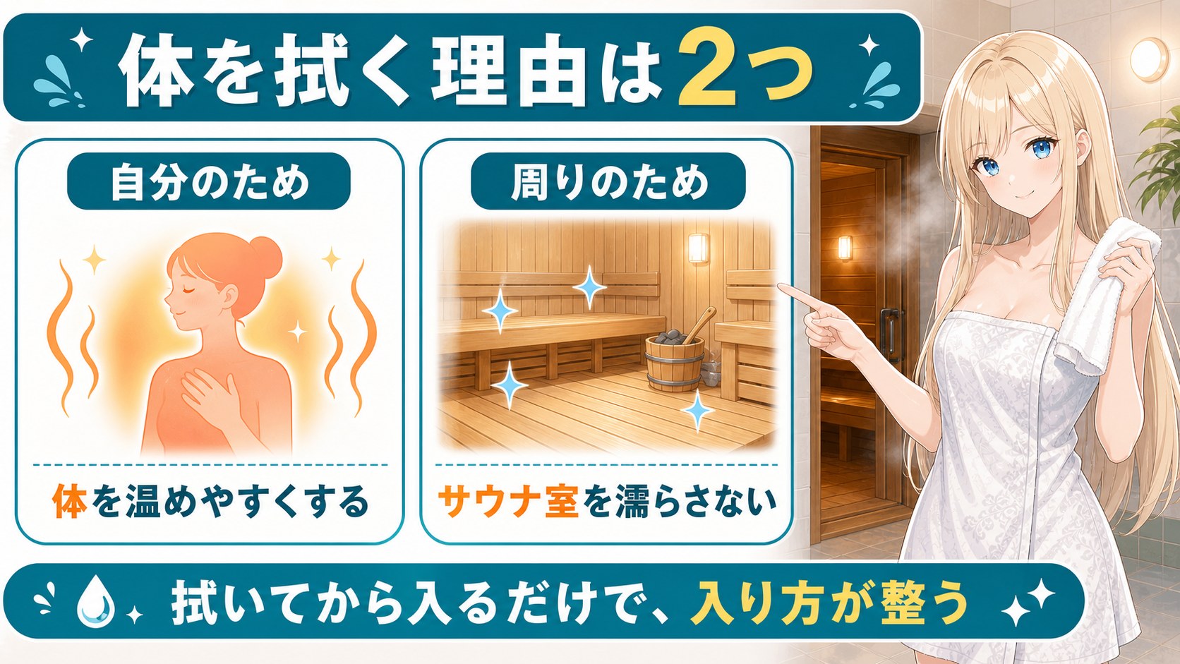 体を拭く理由は自分のためと周りのため