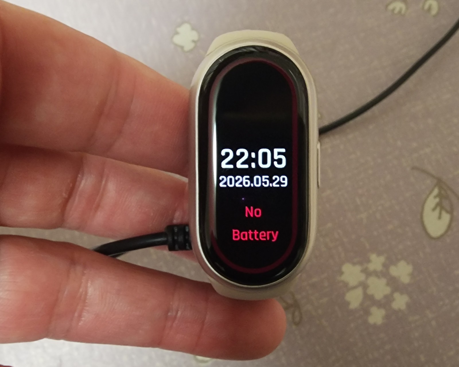 約6日半使用後にNo Battery表示になったサウォッチ3