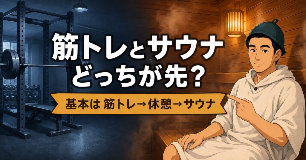 筋トレとサウナはどっちが先？基本は筋トレ→休憩→サウナ