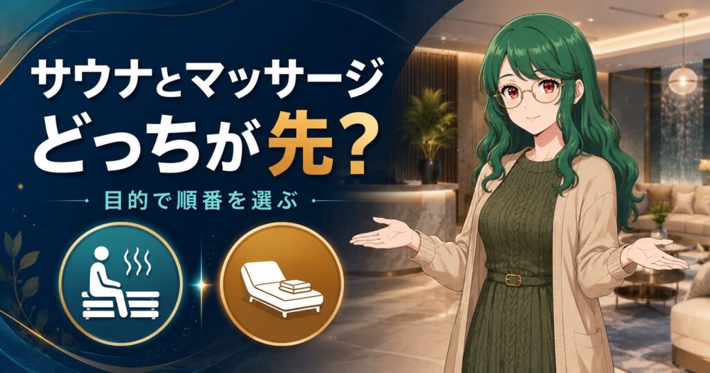 サウナとマッサージの順番を目的別に選ぶ案内