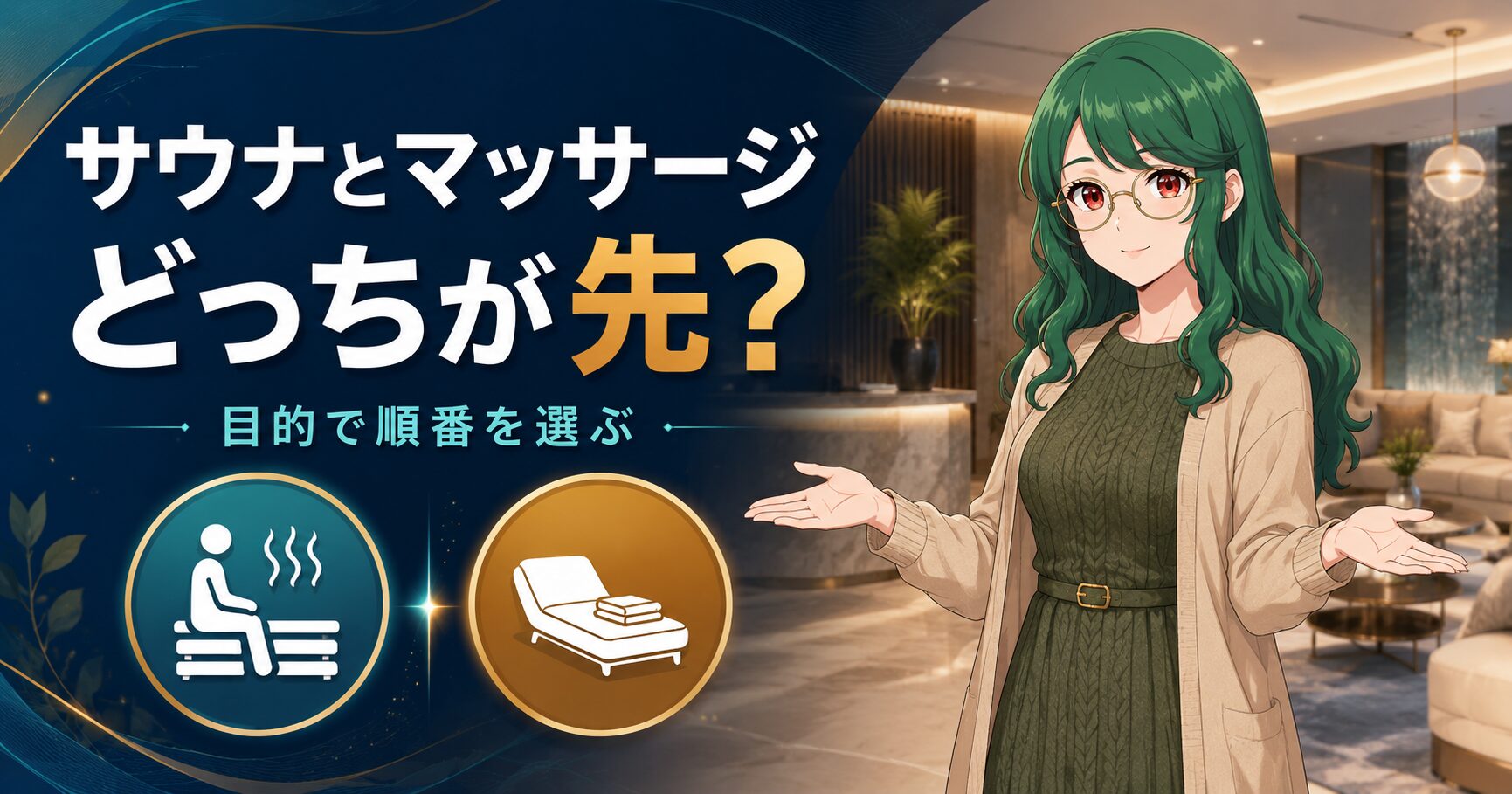サウナとマッサージの順番を目的別に選ぶ案内