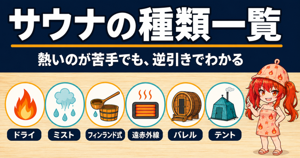 サウナの種類一覧のアイキャッチ画像