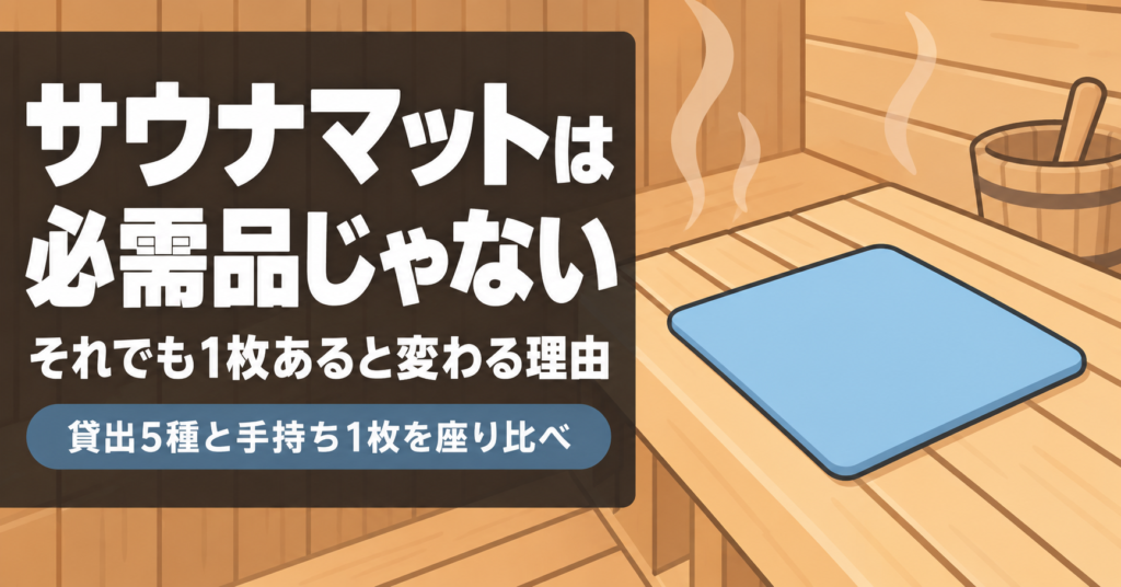 サウナマットは必需品じゃない。それでも1枚あると変わる理由